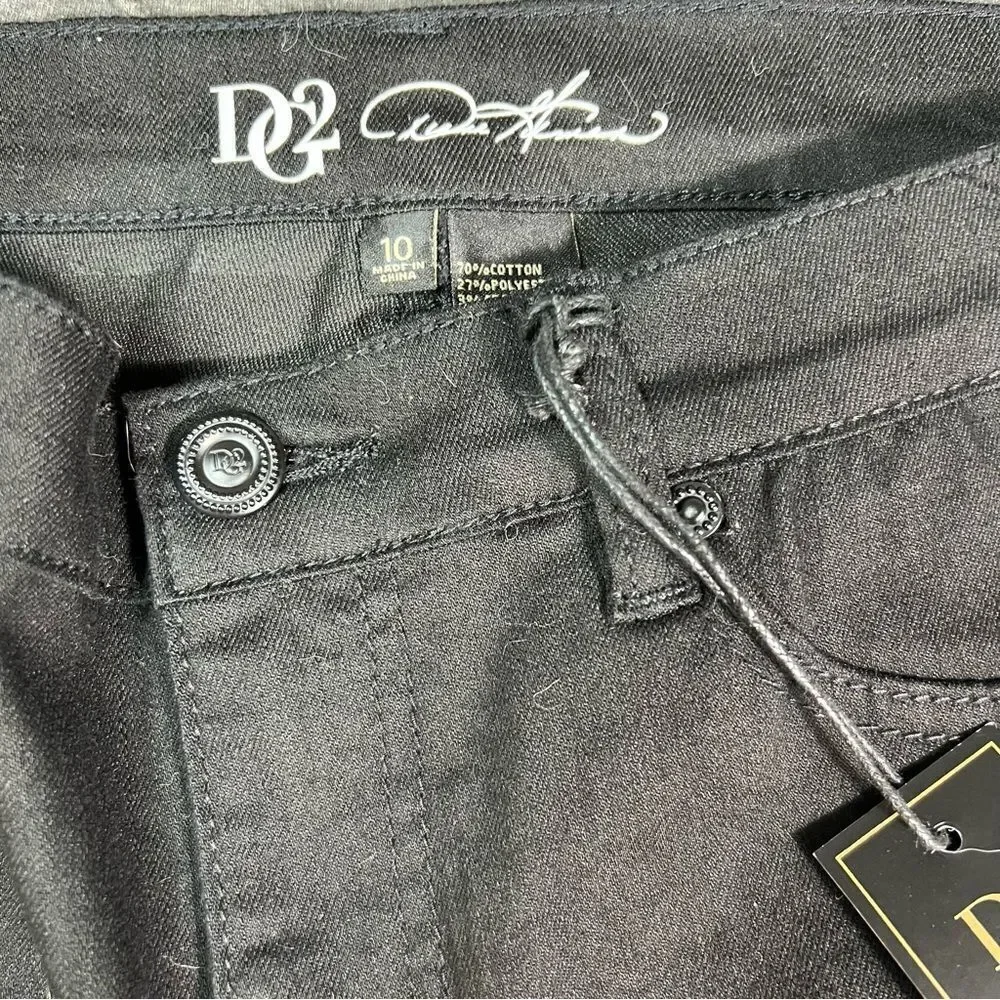 DG2 By Diane Gilman Black Embroidered Denim Jeans - Picture 9 of 9